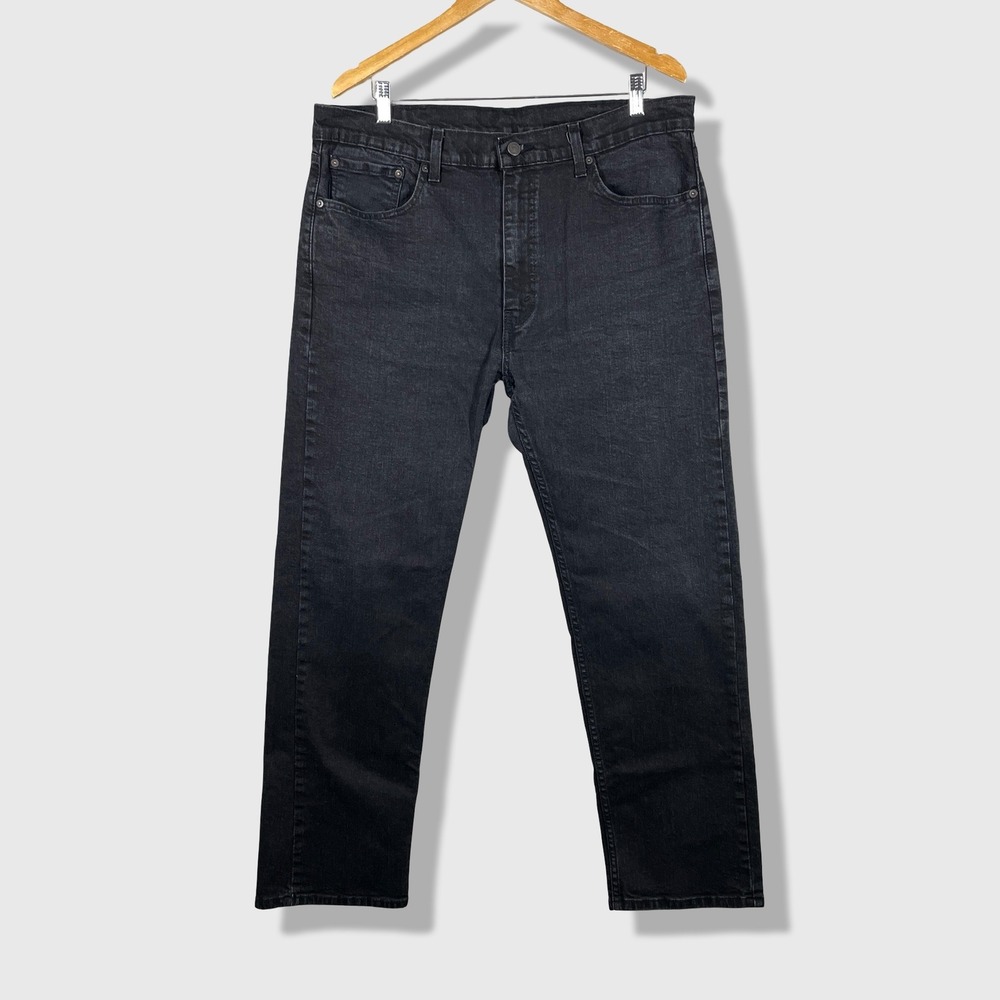 Levi's 505 Regular Fit Jeans Mens 38x31 Black Classic Americana Streetwear